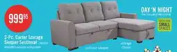 The Brick Carter 2-Piece Right-Facing Linen-Look Fabric Sleeper Sectional with Storage Chaise - Solis Grey offer