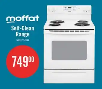 The Brick Moffat 30 Free Standing Self Clean Electric Range - MCB757DMWW offer