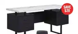 The Brick Winslow 60 Desk with 3-Drawers – Black offer