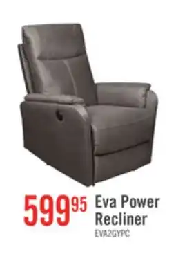 The Brick Eva 29.5 Faux Suede Power Reclining Chair - Dark Grey offer