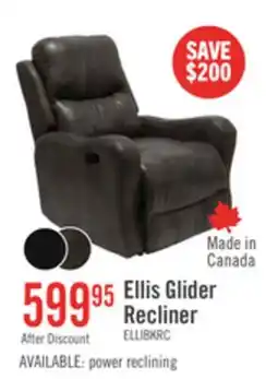 The Brick Ellis 32 Faux Leather Glider Reclining Chair – Grey offer