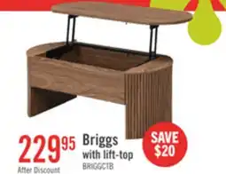 The Brick Briggs 39.76 Lift Top Coffee Table with Storage - Brown offer