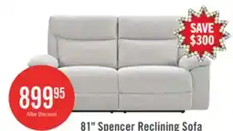 The Brick Spencer 81 Chenille Fabric Power Reclining Sofa offer