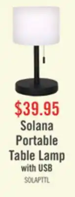 The Brick Solana 11 Modern Metal Acrylic Portable Indoor/Outdoor Table Lamp with USB Port offer