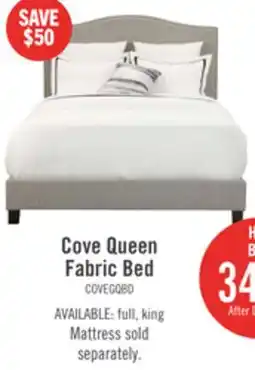 The Brick Cove Upholstered Platform Bed in Grey Fabric with Nailhead Design - Queen Size offer