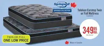 The Brick Springwall Advance Telekon Eurotop Firm Twin Mattress offer