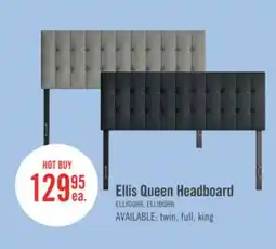 The Brick Ellis Upholstered Headboard in Grey Fabric, Button Tufted - Queen Size offer