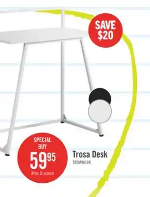 The Brick Trosa 30 Office Desk - White offer