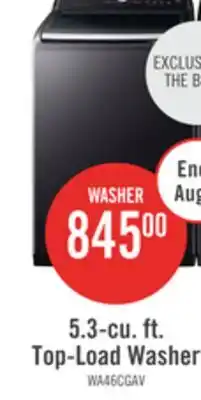 The Brick Samsung 5.4 Cu. Ft. Top-Load Washer - Black Stainless Steel - WA46CG3505AVA4 offer