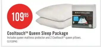 The Brick Masterguard Cooltouch Queen Mattress Protector with 2 Queen Pillows offer