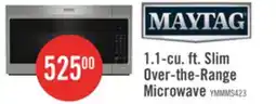 The Brick Maytag 1.7 Cu. Ft. Over-the-Range Microwave with 900 Watts Cooking - Stainless Steel - YMMMS4230PZ offer