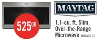 The Brick Maytag 1.7 Cu. Ft. Over-the-Range Microwave with 900 Watts Cooking - Stainless Steel - YMMMS4230PZ offer