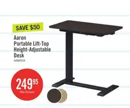 The Brick Aaron 26.77 Portable Lift-Top Office Desk with Adjustable Height - Walnut offer