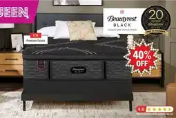 The Brick Beautyrest Black Signature Magenta Euro Pillowtop Queen Mattress Set offer