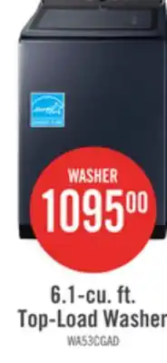 The Brick Samsung 6.1 Cu. Ft. Top-Load Washer - Navy - WA53CG7155ADA4 offer