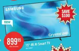The Brick SAMSUNG 75 U8000H Crystal UHD 4K Smart Tizen TV (UN75U8000HFXZC) – 2026 Model offer