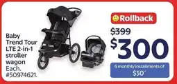 Walmart Baby Trend Tour LTE 2-in-1 stroller wagon offer