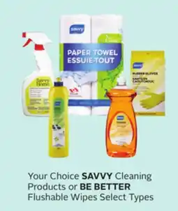 Rexall Your Choice SAVVY Cleaning Products or BE BETTER Flushable Wipes offer