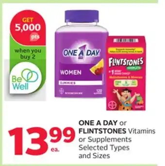 Rexall ONE A DAY or FLINTSTONES Vitamins or Suplements offer