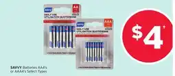 Rexall SAVVY Batteries AA4's or AAA4's offer