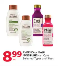 Rexall AVEENO or MAUI MOISTURE Hair Care offer