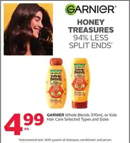 Rexall GARNIER Whole Blends 370mL or Kids Hair Care offer