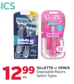 Rexall GILLETTE or VENUS Disposable Razors offer