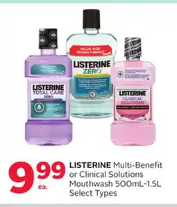Rexall LISTERINE Multi-Benefit or Clinical Solutions Mouthwash offer