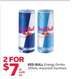 Rexall RED BULL Energy Drinks offer