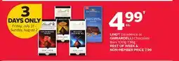 Rexall LINDT Excellence or GHIRARDELLI Chocolate Bars offer
