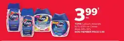 Rexall TUMS Calcium Antacids 60's-100's or Chewy 850 mg - 25 mg offer