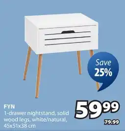 JYSK FYN 1-drawer nightstand offer