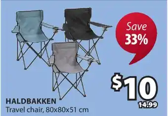 JYSK HALDBAKKEN Travel chair offer