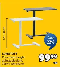 JYSK LUNDTOFT Pneumatic height adjustable desk offer