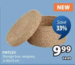 JYSK FRITLEV Storage box, seagrass offer