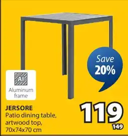 JYSK JERSORE Patio dining table offer