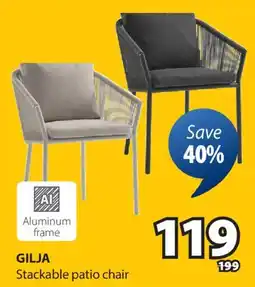 JYSK GILJA Stackable patio chair offer