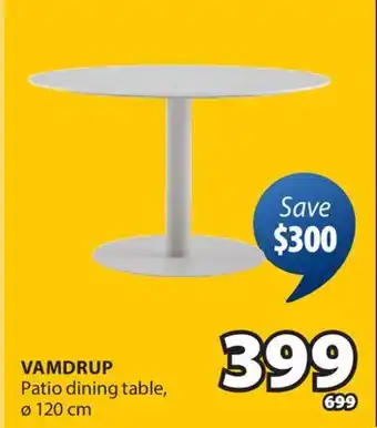 JYSK VAMDRUP Patio dining table offer