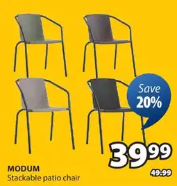 JYSK MODUM Stackable patio chair offer