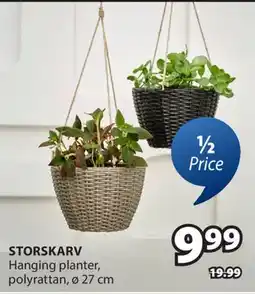 JYSK STORSKARV Hanging planter, polyrattan offer