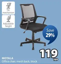 JYSK MOTALA Office chair, mesh back, black offer