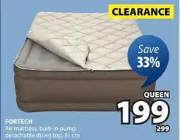 JYSK FORTECH Air mattress, built-in pump, detachable duvet top, 51 cm offer