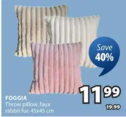 JYSK FOGGIA Throw pillow offer