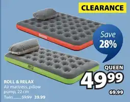 JYSK ROLL & RELAX Air Mattress, pillow pump offer