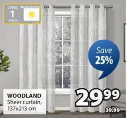 JYSK WOODLAND Sheer curtain offer