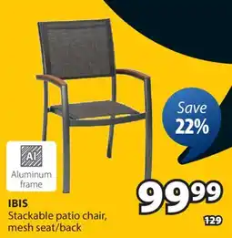 JYSK IBIS Stackable patio chair, mesh seat/back offer