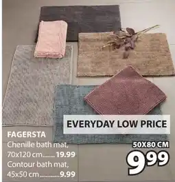 JYSK FAGERSTA Chenille bath mat offer