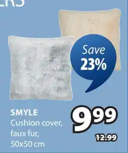 JYSK SMYLE Cushion cover, faux fur offer
