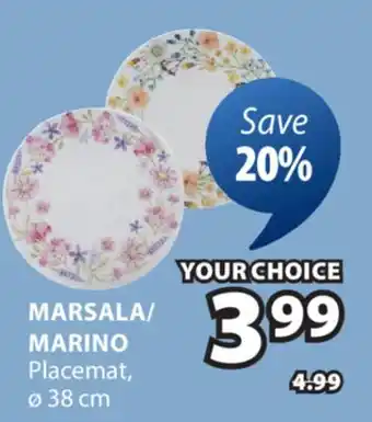 JYSK MARSALA / MARINO Placemat offer