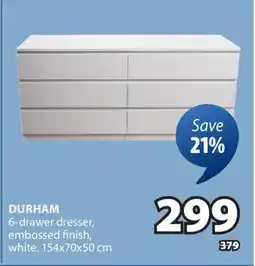 JYSK DURHAM 6-drawer dresser offer